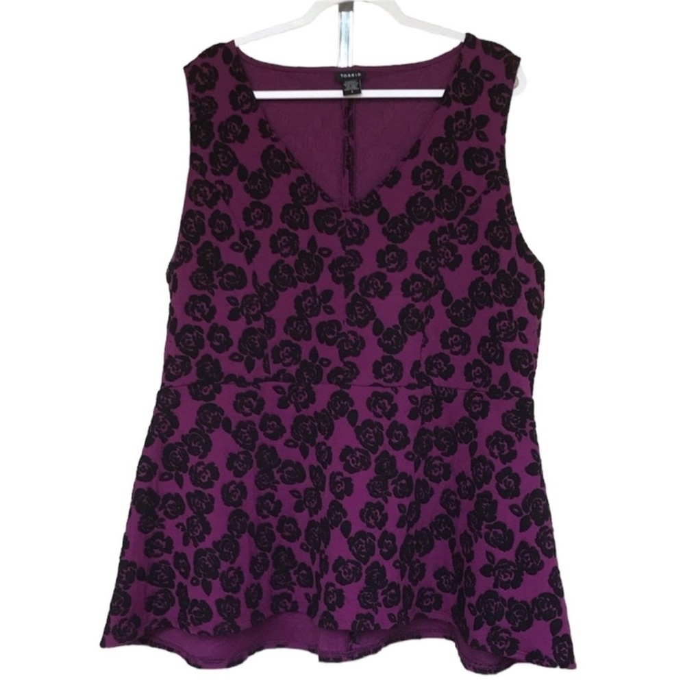 Torrid Flowers Print Sleeveless Blouse Shirt Size 3